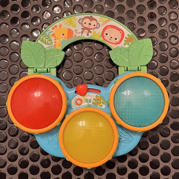 Bright Starts Safari Beats Musical Drum Tummy Time Baby, Infant, Toddler Toy - Picture 3 of 5